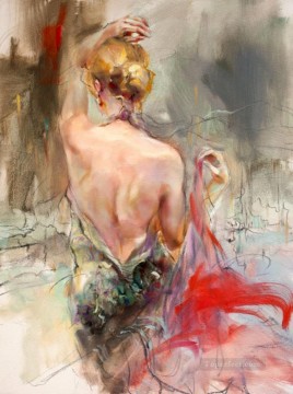 女性 Painting - 反射 感情 AR 印象派